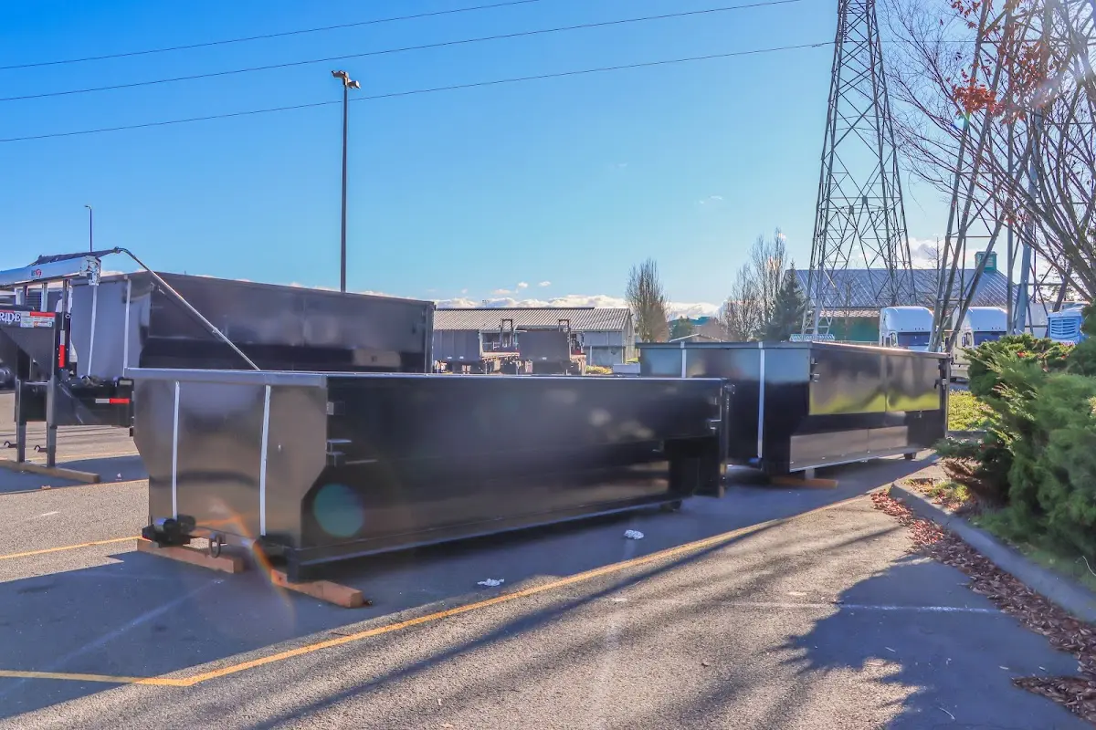 Roll-off dumpster ready for waste disposal at job site for Construction Dumpster Rental in Magalia